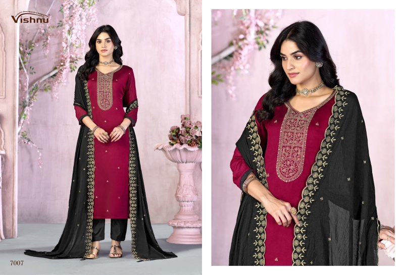 Femina By Vishnu Rangoli Crush Dress Material